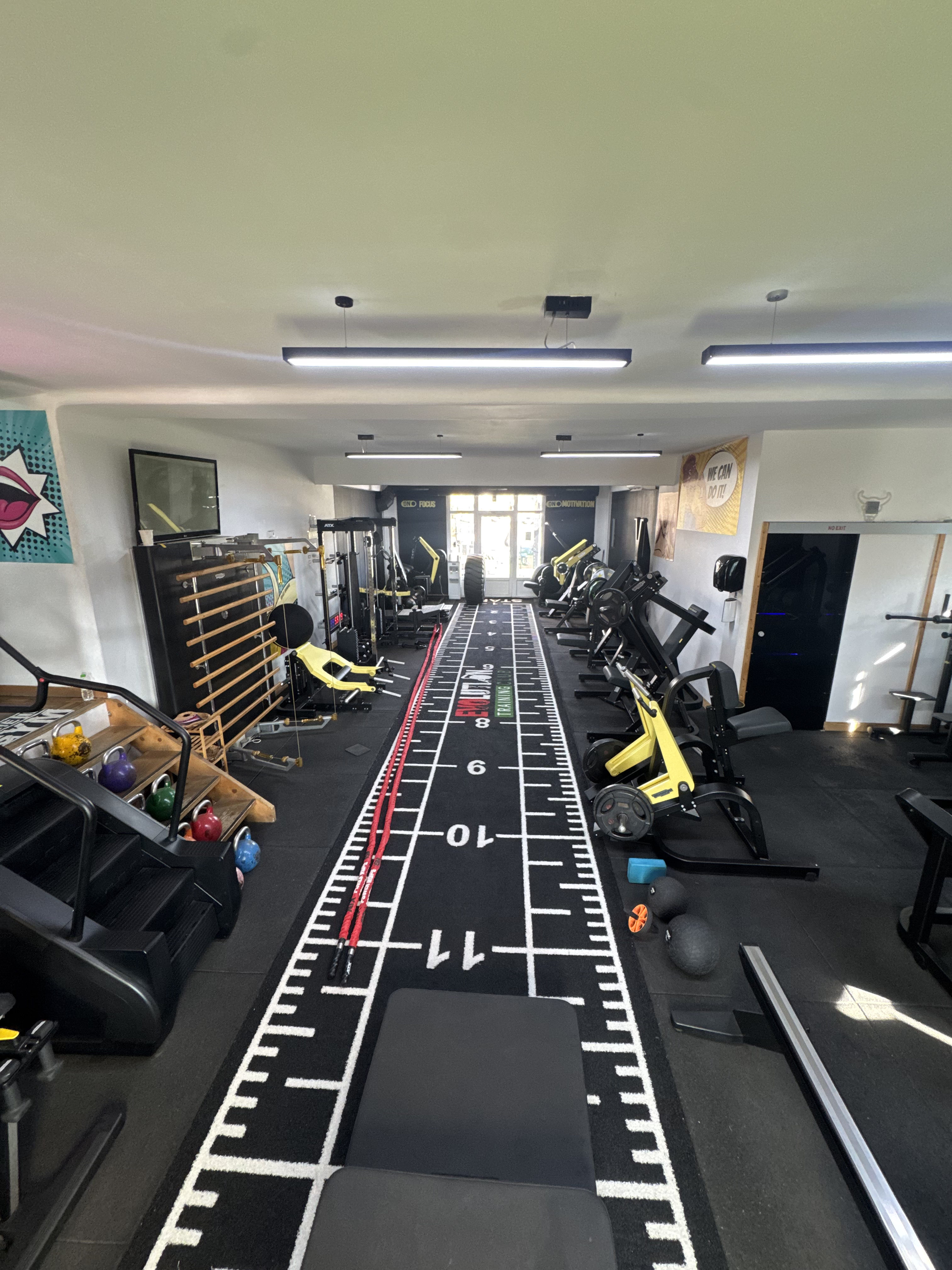 The premium training room at Evolution Training Club Mykonos